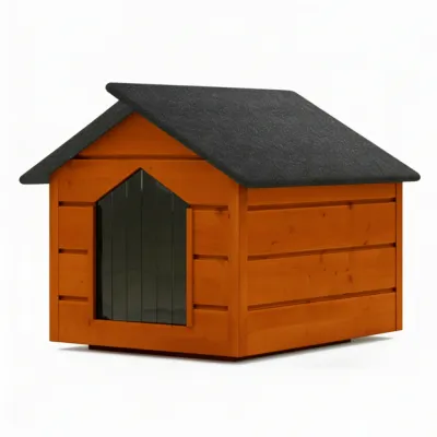 Zatepletá búda pre psa L 80x64x61 cm DECHLAND BP011 teak