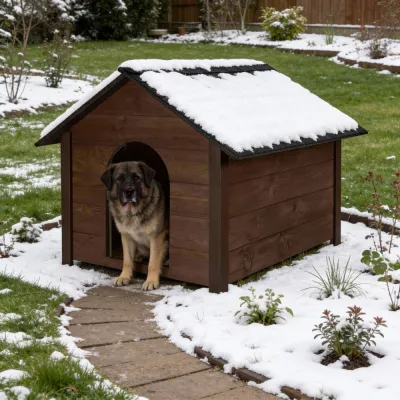 Zateplená búda pre psa XL 72x116x81 cm DECHLAND BP04 hnedá