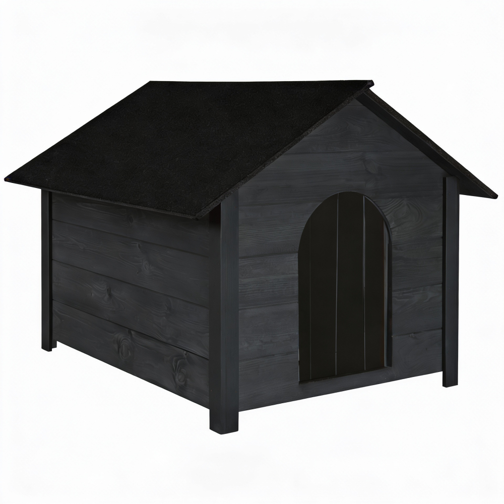 Zateplená búda pre psa XL 72x116x81 cm DECHLAND BP04 tmavo šedá