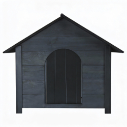 Zateplená búda pre psa XL 72x116x81 cm DECHLAND BP04 tmavo šedá