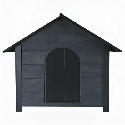 Zateplená búda pre psa XL 72x116x81 cm DECHLAND BP04 tmavo šedá