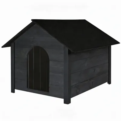 Zateplená búda pre psa XL 72x116x81 cm DECHLAND BP04 tmavo šedá