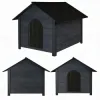 Zateplená búda pre psa XL 72x116x81 cm DECHLAND BP04 tmavo šedá