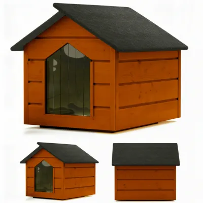 Zatepletá búda pre psa XL 116x90x82 cm DECHLAND BP012 teak