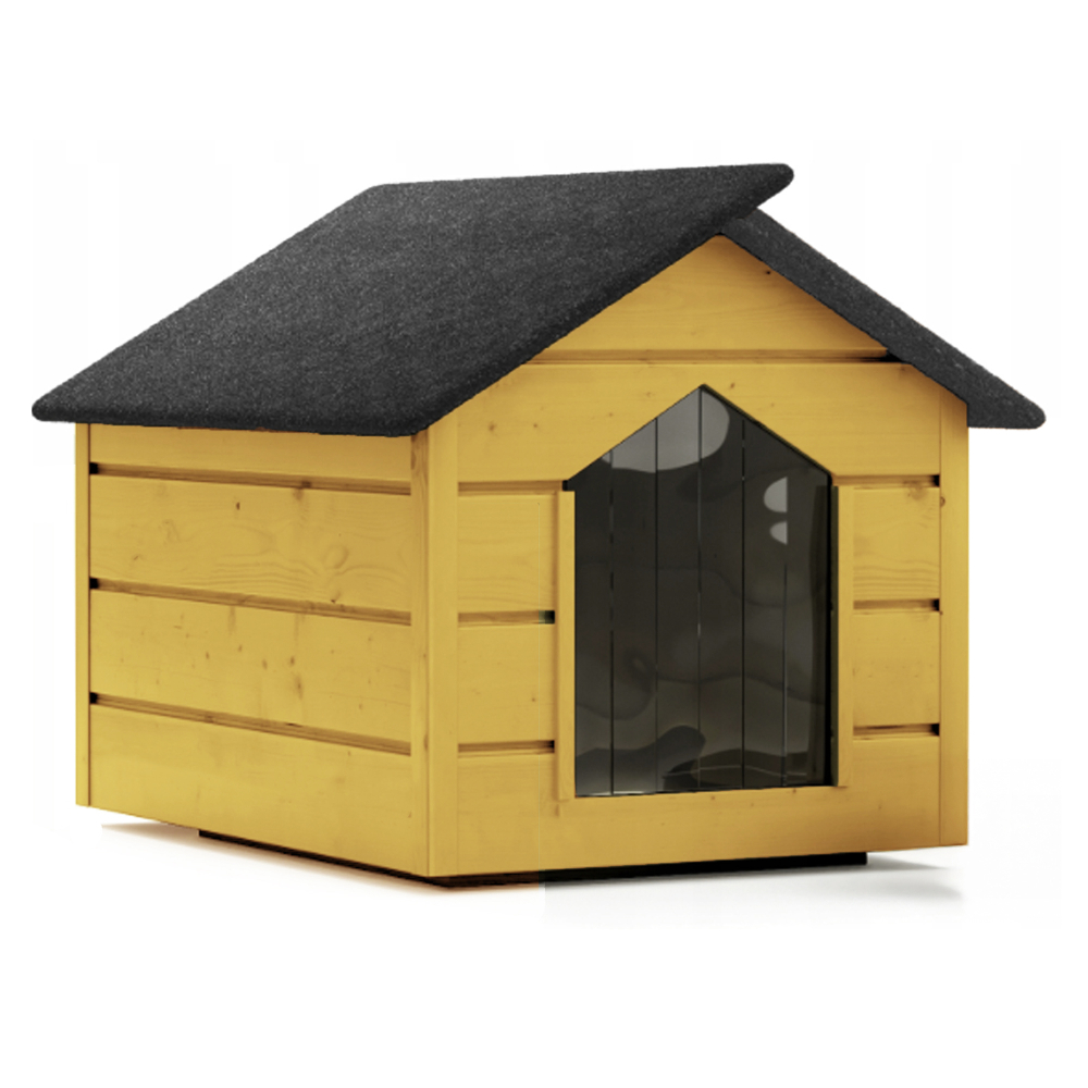 Zatepletá búda pre psa XL 90x116x82 cm DECHLAND BP012 žltá