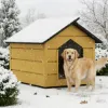 Zatepletá búda pre psa XL 90x116x82 cm DECHLAND BP012 žltá