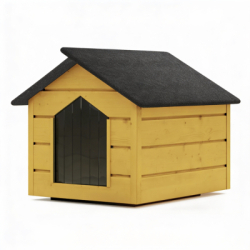 Zatepletá búda pre psa XL 90x116x82 cm DECHLAND BP012 žltá