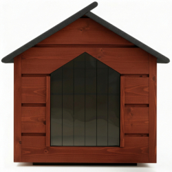 Zatepletá búda pre psa XL 90x116x82 cm DECHLAND BP012 mahagón