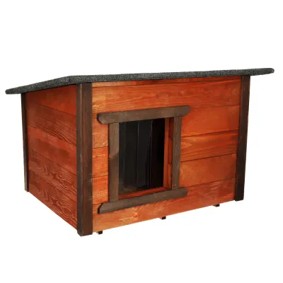 Zatepletá búda pre psa M 66x51x60 cm DECHLAND BP02 mahagón