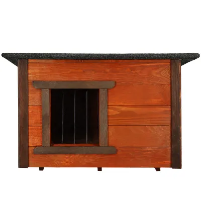 Zatepletá búda pre psa M 66x51x60 cm DECHLAND BP02 mahagón