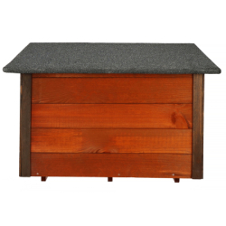 Zatepletá búda pre psa M 66x51x60 cm DECHLAND BP02 mahagón