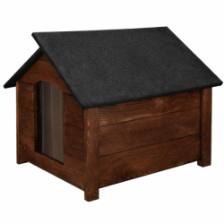 Zatepletá búda pre psa L 69x81x67 cm DECHLAND BP03 hnedá