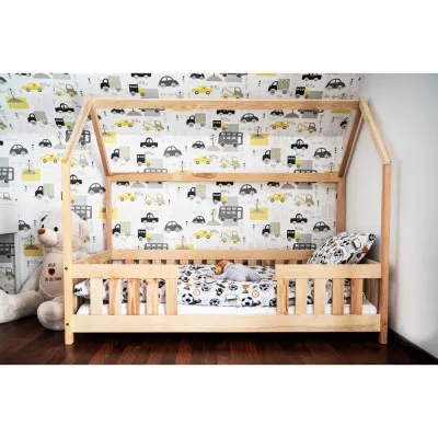 Detská posteľ domček so zábranou DECHLAND KLÁRKA