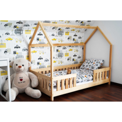 Detská posteľ domček so zábranou DECHLAND KLÁRKA