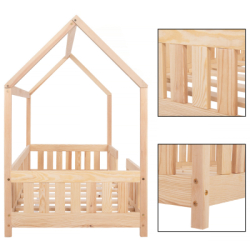 Detská posteľ domček so zábranou DECHLAND KLÁRKA