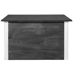 Zatepletá búda pre psa L 77x55x51 cm DECHLAND BP09 sivo-biela