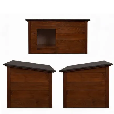 Zatepletá búda pre psa XL 106x72x67 cm DECHLAND BP06 hnedá