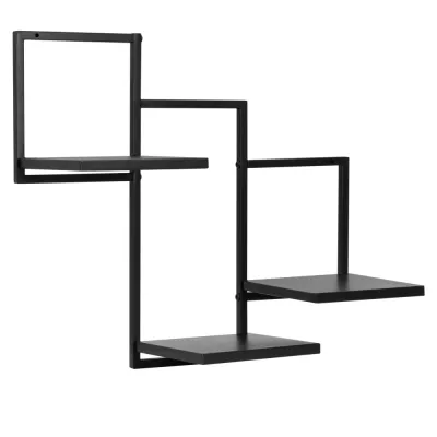 Nástenná polica sada 3 ks SPRINGOS HF0055 čierna
