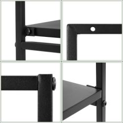 Nástenná polica sada 3 ks SPRINGOS HF0055 čierna