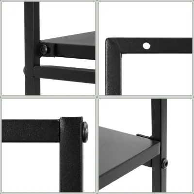 Nástenná polica sada 3 ks SPRINGOS HF0055 čierna