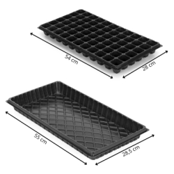 Sadbovač na sadenice 66 ks 52,5x31,5 cm SPRINGOS GA0221 čierny