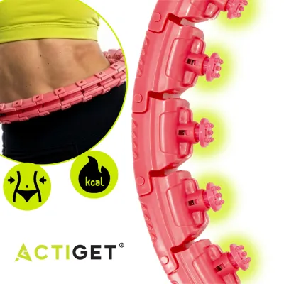 Hula Hopp so závažím ACTIGET ACT0139 červená