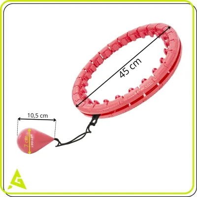 Hula Hopp so závažím ACTIGET ACT0139 červená