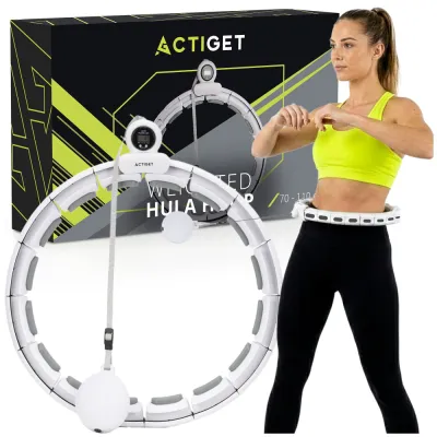 Hula Hopp so závažím a počítadlom ACTIGET ACT0140 biela