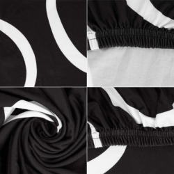 Poťah na stoličku elastický, čierno-biely SPRINGOS SPANDEX HA0216