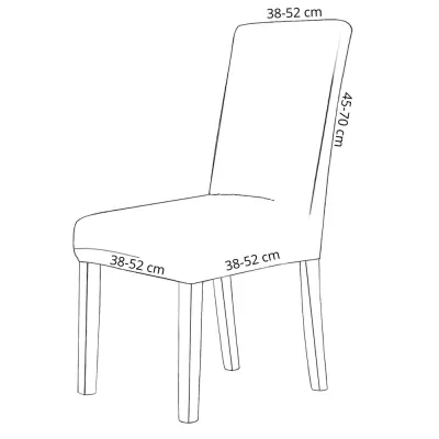 Poťah na stoličku elastický, čierno-biely SPRINGOS SPANDEX HA0216