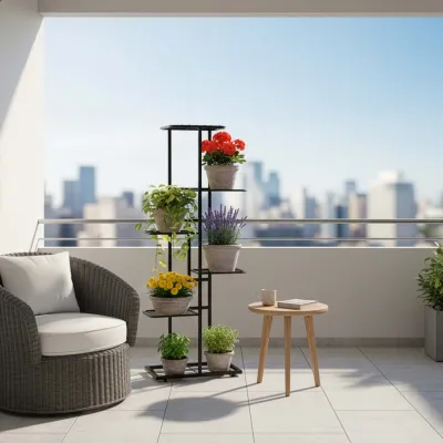 Kovový stojan na kvety 106 cm SPRINGOS GA0214