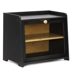 Drevený chlebník SPRINGOS KI0160 čierny