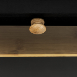 Drevený chlebník SPRINGOS KI0160 čierny