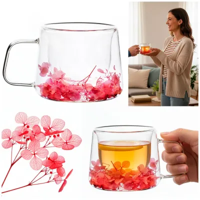 Sklenený hrnček na kávu 180 ML SPRINGOS HA7573