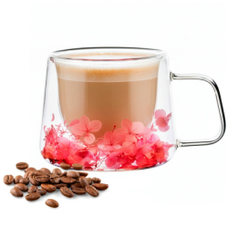 Sklenený hrnček na kávu 180 ML SPRINGOS HA7573