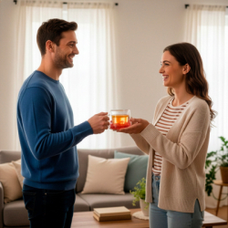 Sklenený hrnček na kávu 180 ML SPRINGOS HA7573