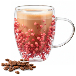 Sklenený hrnček na kávu 300 ml SPRINGOS HA7574