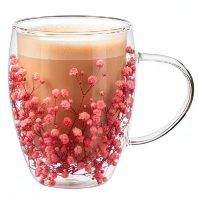 Sklenený hrnček na kávu 300 ml SPRINGOS HA7574