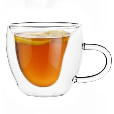 Sklenený hrnček na kávu srdca 220 ML SPRINGOS HA7575