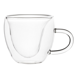 Sklenený hrnček na kávu srdca 220 ML SPRINGOS HA7575