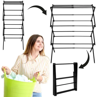 Vertikálny teleskopický sušiak na bielizeň SPRINGOS HA0210 čierny