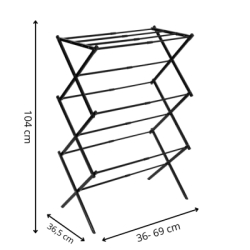 Vertikálny teleskopický sušiak na bielizeň SPRINGOS HA0210 čierny