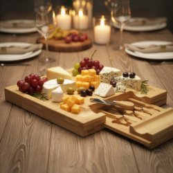 Servírovacia doska 33x33 cm SPRINGOS KI0168 prírodná