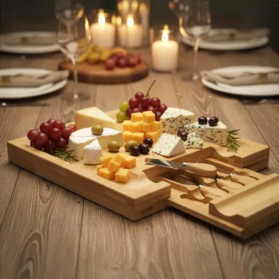 Servírovacia doska 33x33 cm SPRINGOS KI0168 prírodná