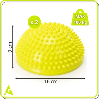 Balančné a masážne podložky sada 2 ks ACTIGET ACT0118 žlté