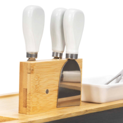 Servírovacia doštička s kamennou doskou 30x40cm SPRINGOS KI0166