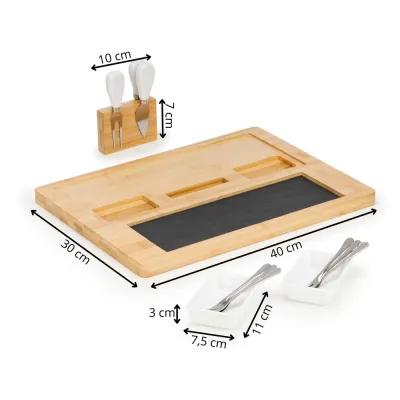 Servírovacia doštička s kamennou doskou 30x40cm SPRINGOS KI0166