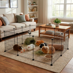 Klietka pre domáce zvieratá kovová SPRINGOS PA1086 čierna