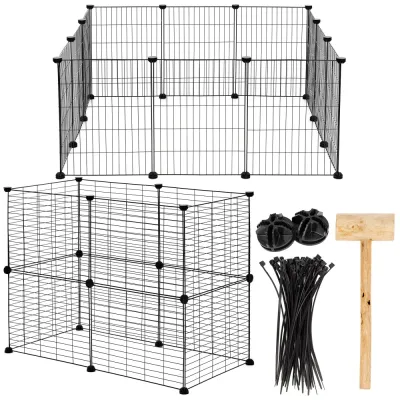 Klietka pre domáce zvieratá kovová SPRINGOS PA1086 čierna