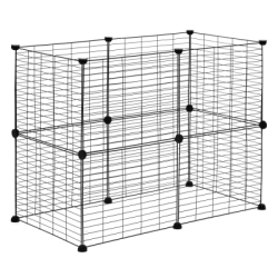 Klietka pre domáce zvieratá kovová SPRINGOS PA1086 čierna